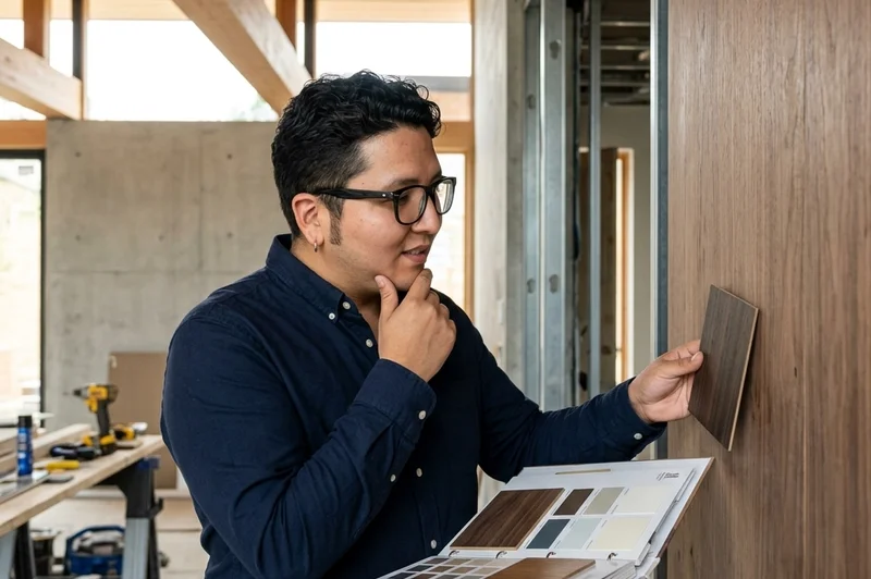Evaluación de paletas de madera y acabados en obra