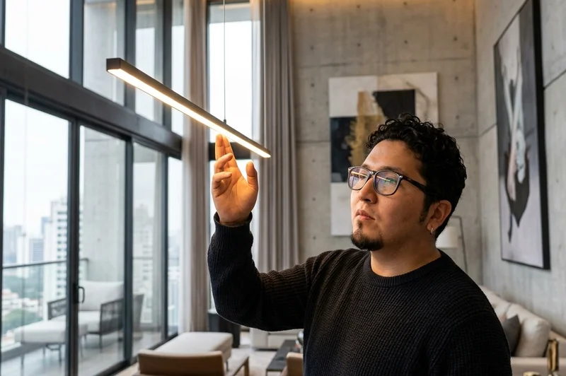 Supervisión de iluminación y ambientación en salón